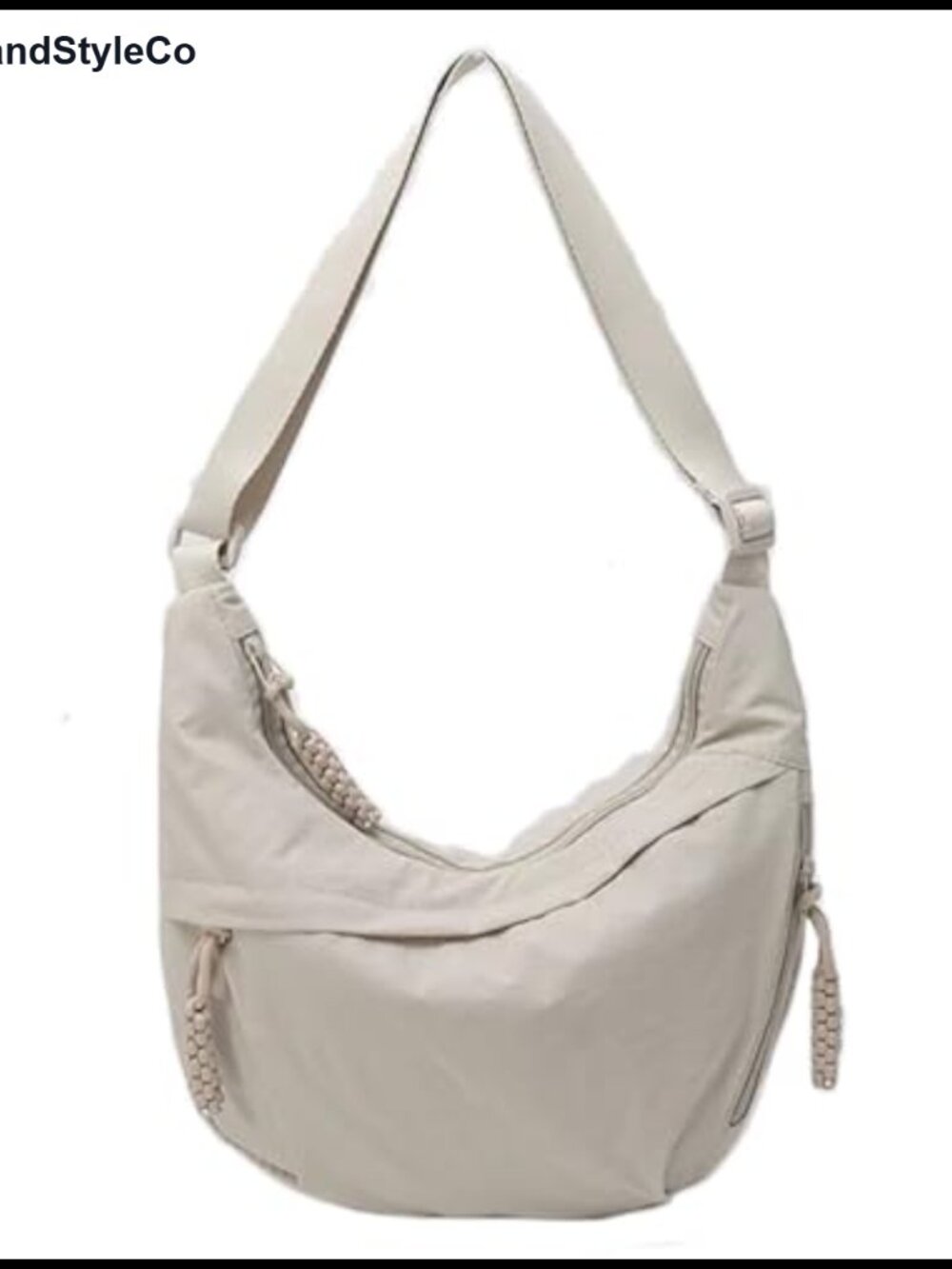Waterproof Nylon Hobo Bag Crescent Shoulder Crossbody Retro Dumpling Purse